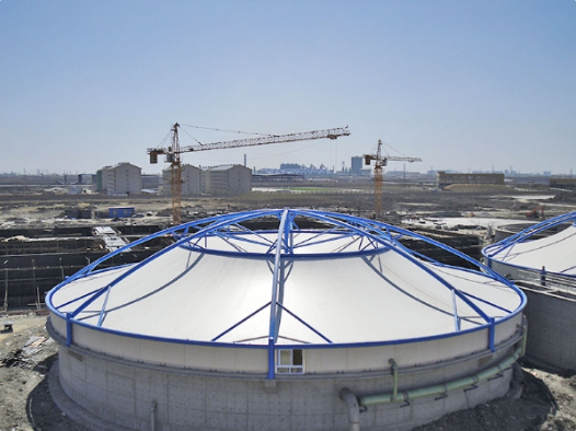 辽阳市污水池加盖张拉膜景观 - 方案